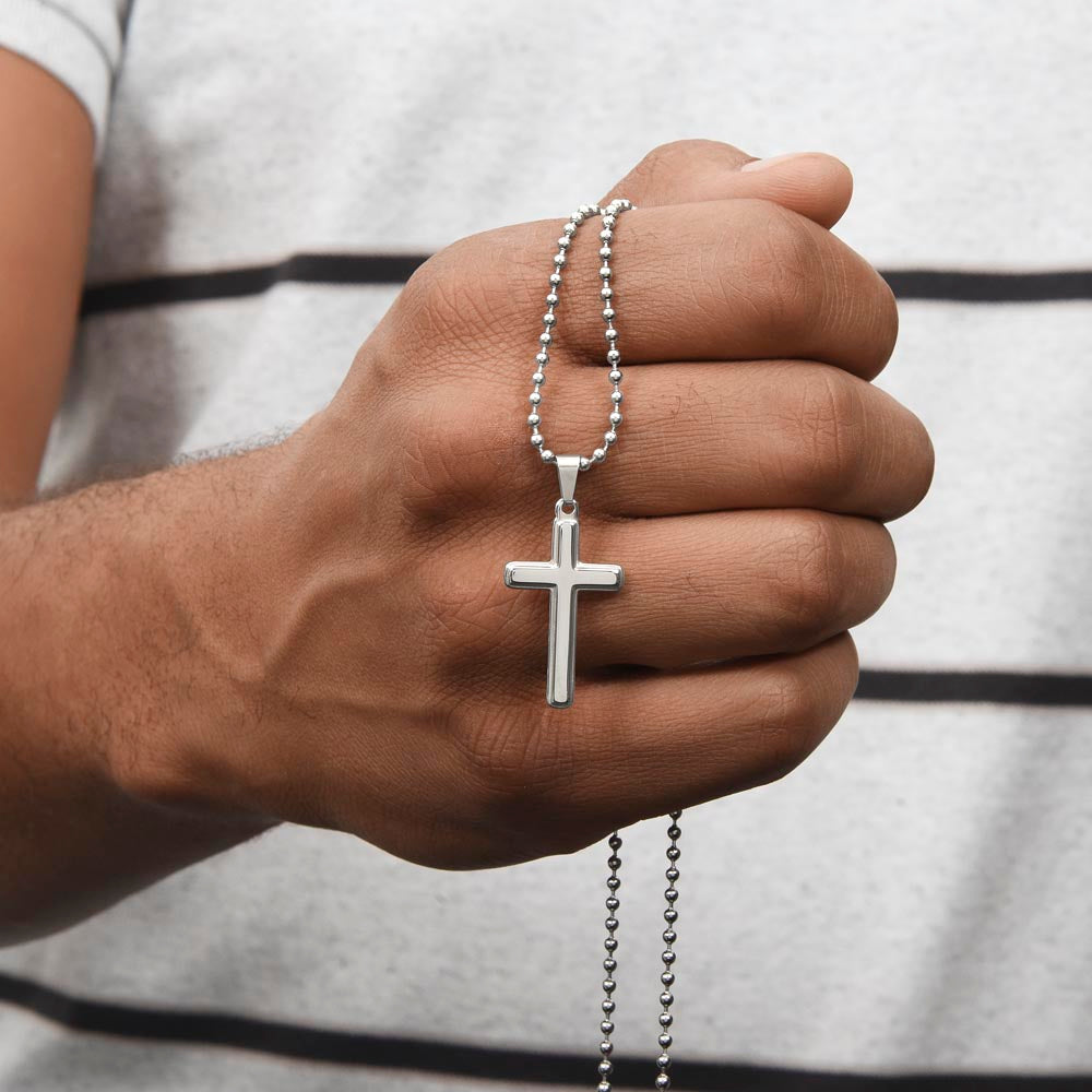 Faith Personalized Cross Necklace for him - Show your true love for him by bringing him closer to God