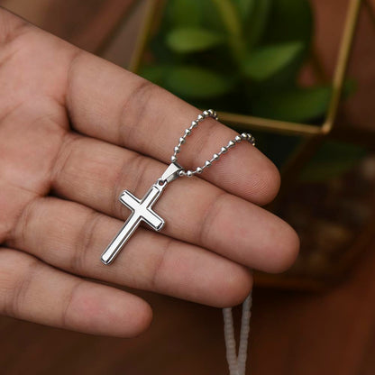 Faith Personalized Cross Necklace for him - Show your true love for him by bringing him closer to God