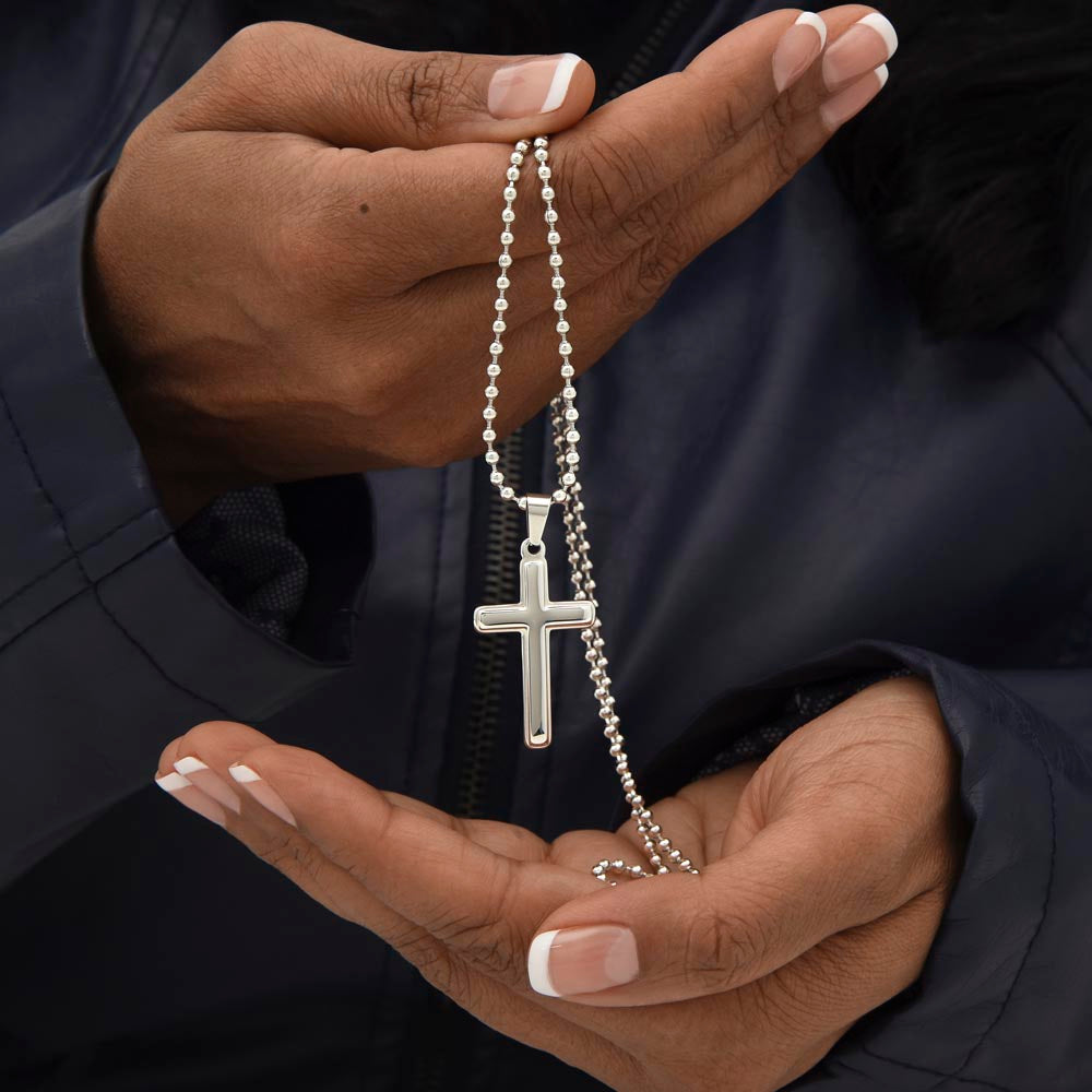 Faith Personalized Cross Necklace for him - Show your true love for him by bringing him closer to God