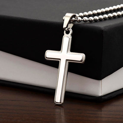 Faith Personalized Cross Necklace for him - Show your true love for him by bringing him closer to God