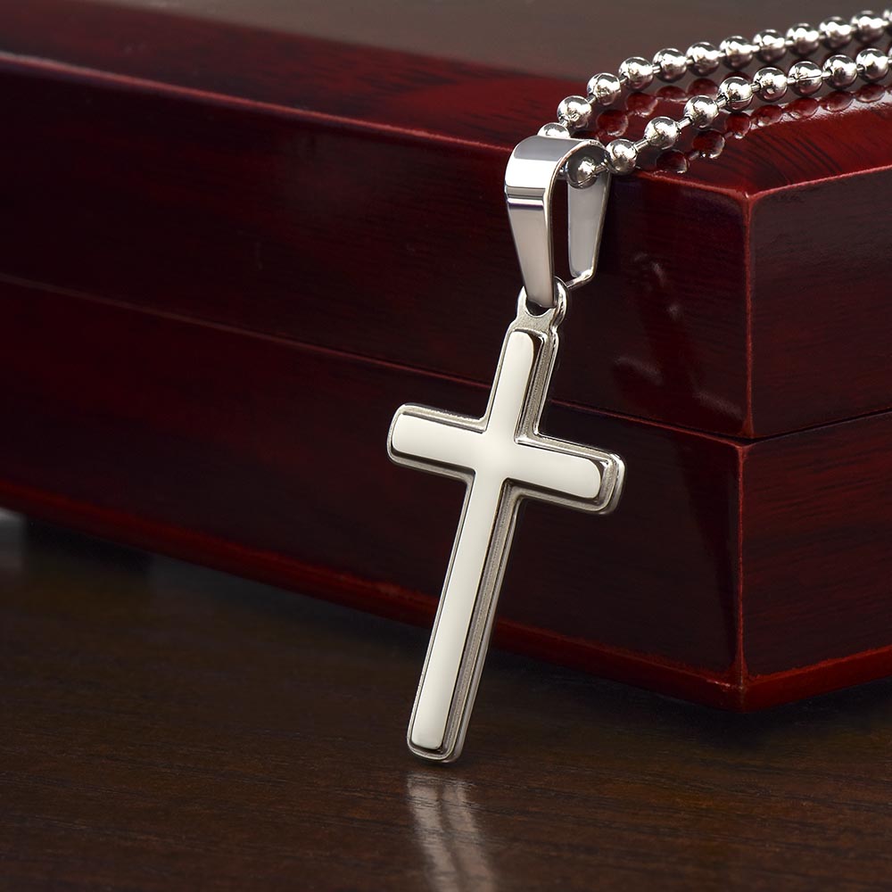 Faith Personalized Cross Necklace for him - Show your true love for him by bringing him closer to God