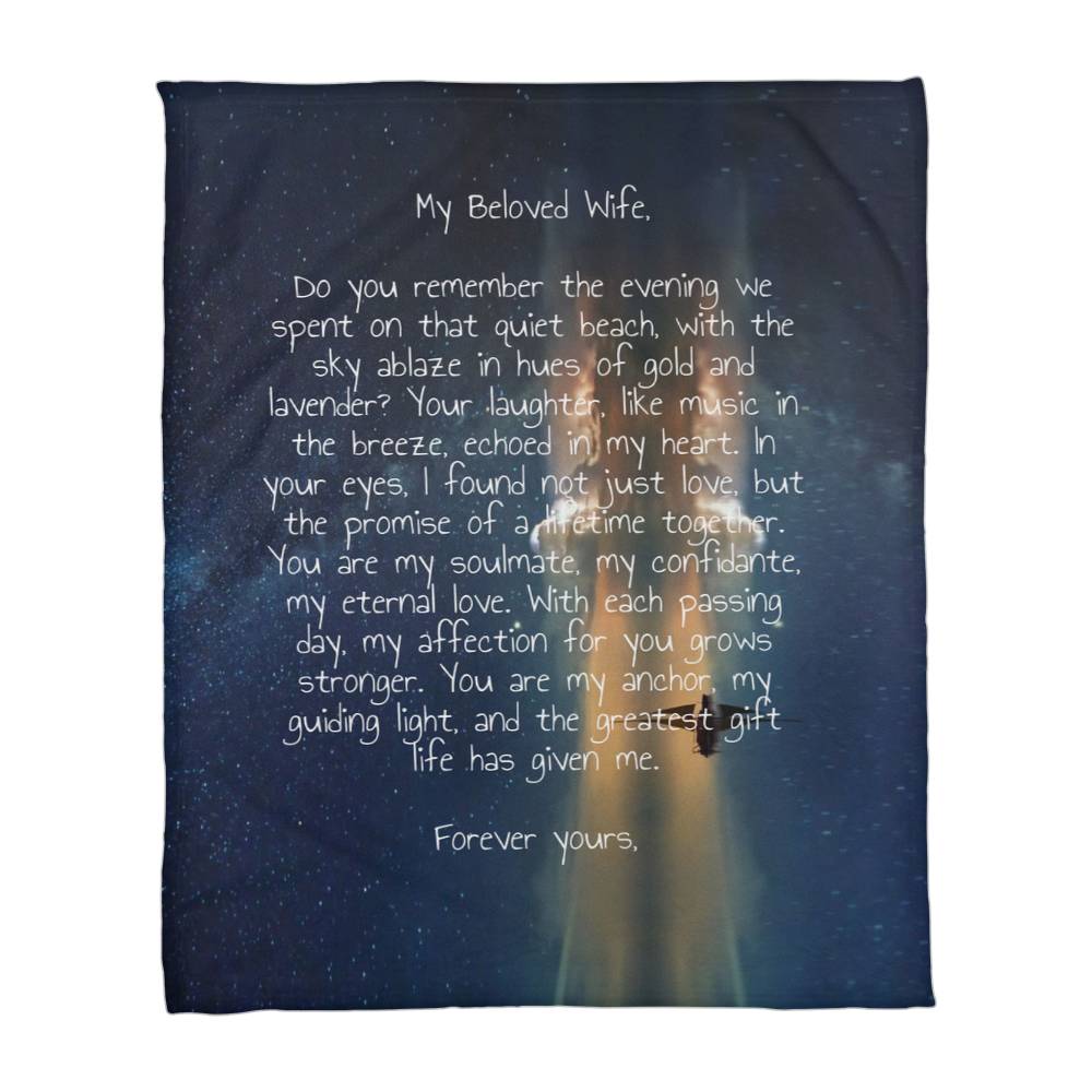 Customized Coral Fleece Blanket with personalized text
