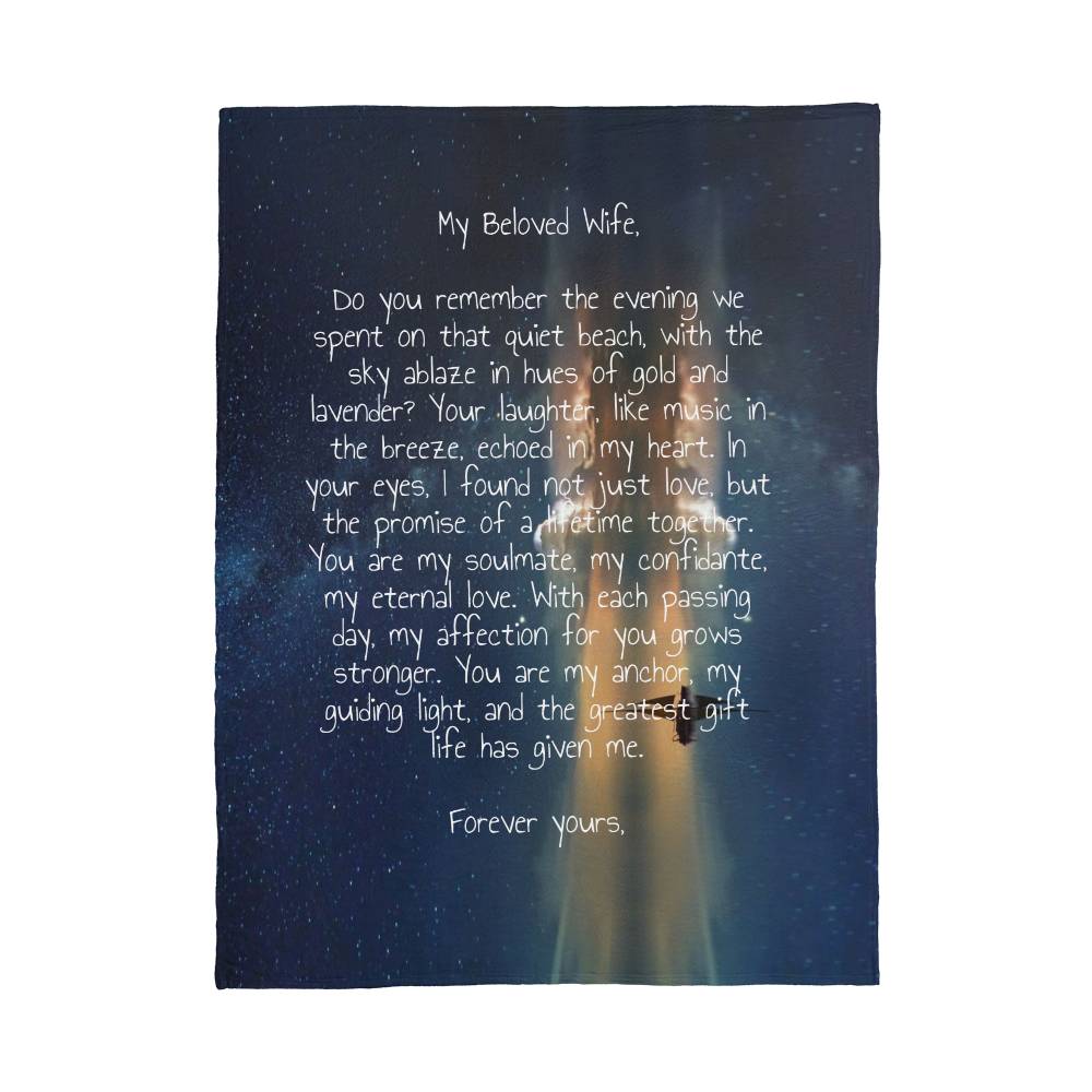 Customized Coral Fleece Blanket with personalized text